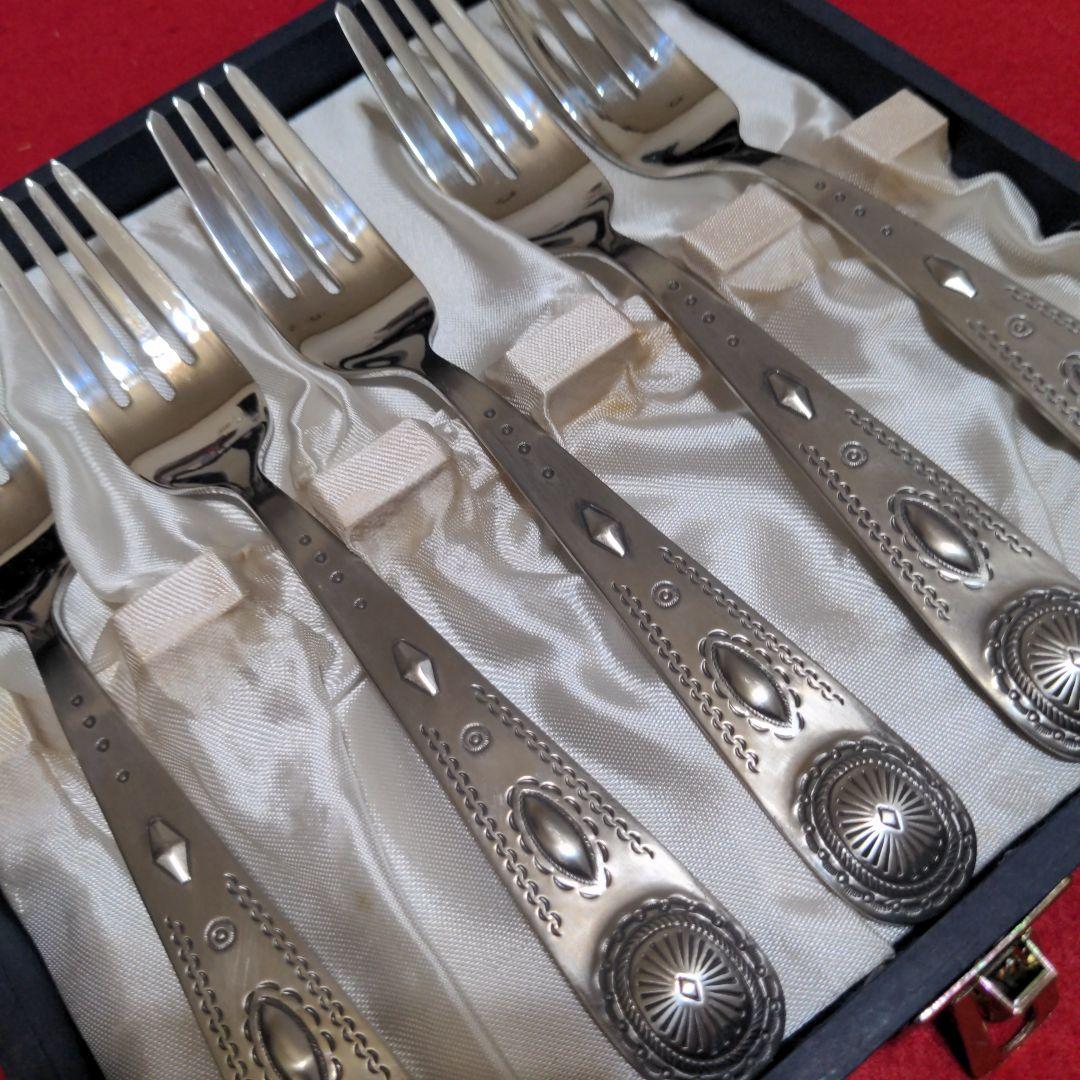 A*u様 ラルフローレン コンチョ ステンレス サラダ フォーク 5本　 ナバホ