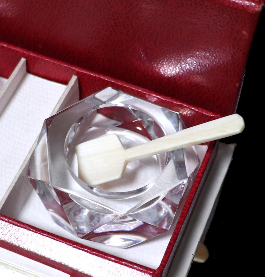 オールド・バカラ未使用 デットストック 調味料入れ 2個 ソルトスプーン 箱付属