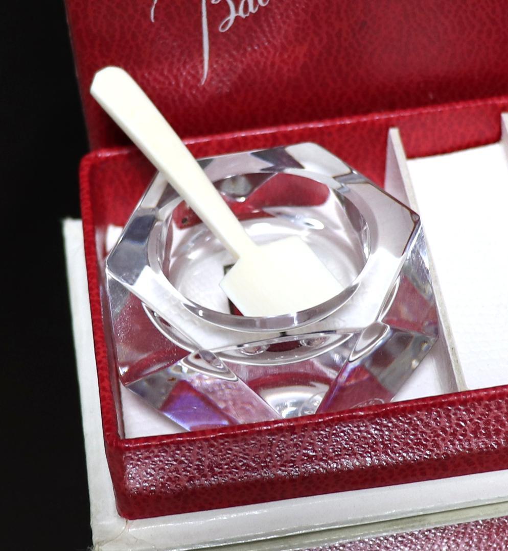 オールド・バカラ未使用 デットストック 調味料入れ 2個 ソルトスプーン 箱付属