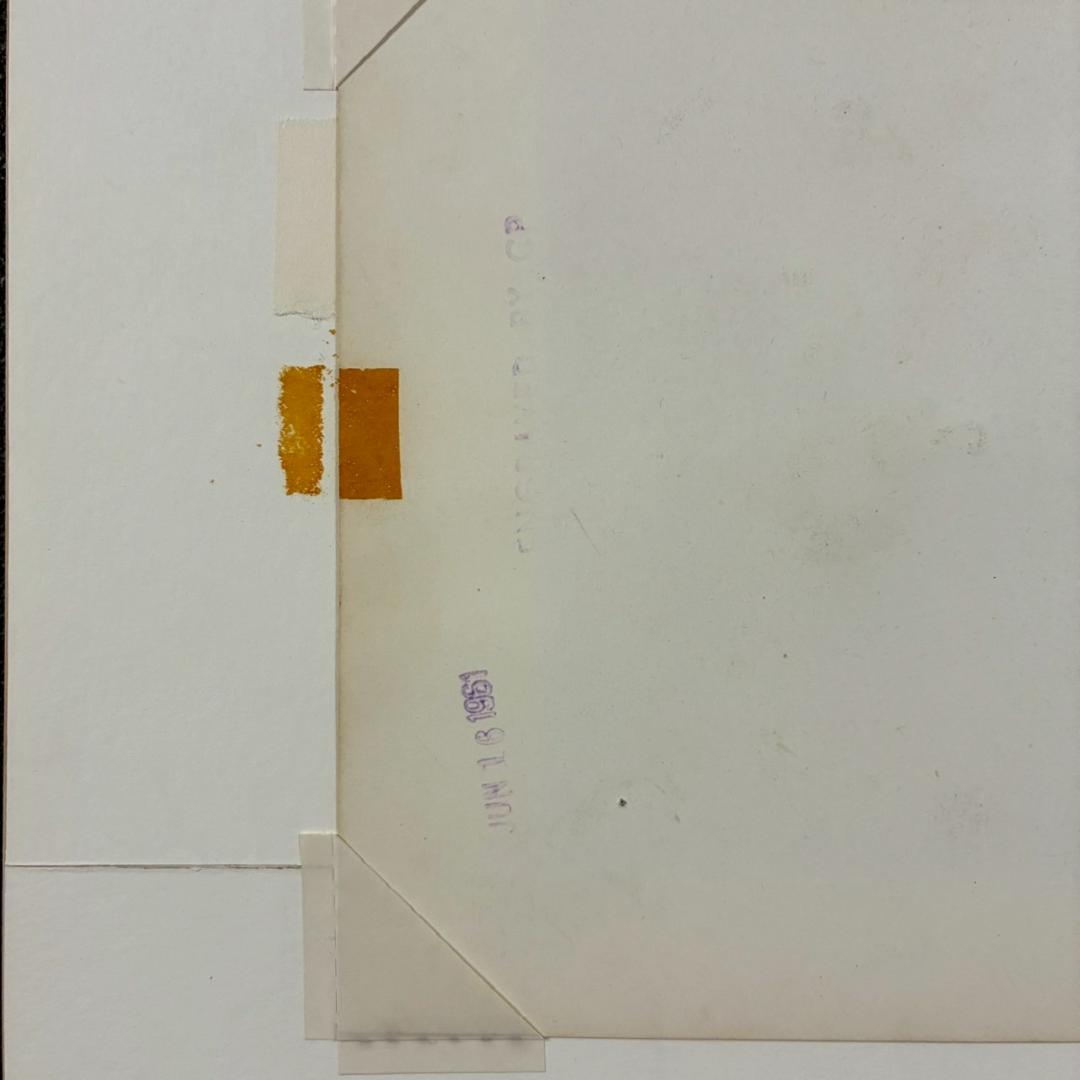 ウォルト・ディズニー ミッキーマウス3コマ漫画 原画 1961年 直筆