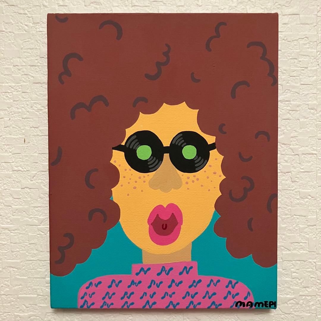 原画【音楽と暮らす人】 F0号 アクリル画 - メルカリ