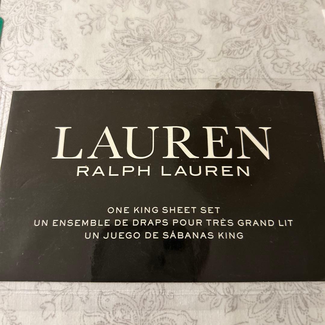 RALPH LAUREN キングフラットシーツセット
