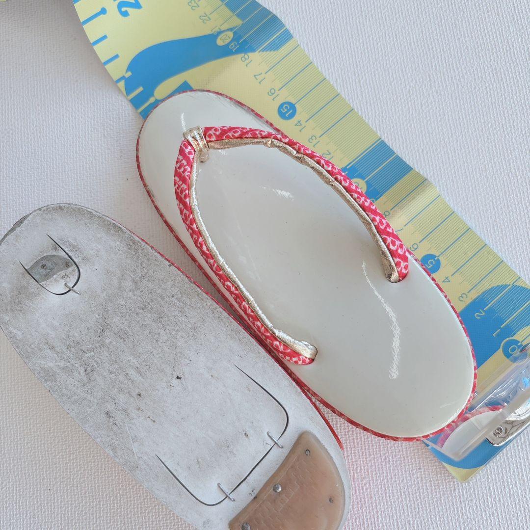 七五三７歳女の子　セット　着物　サーモンピンク　鶴　52338