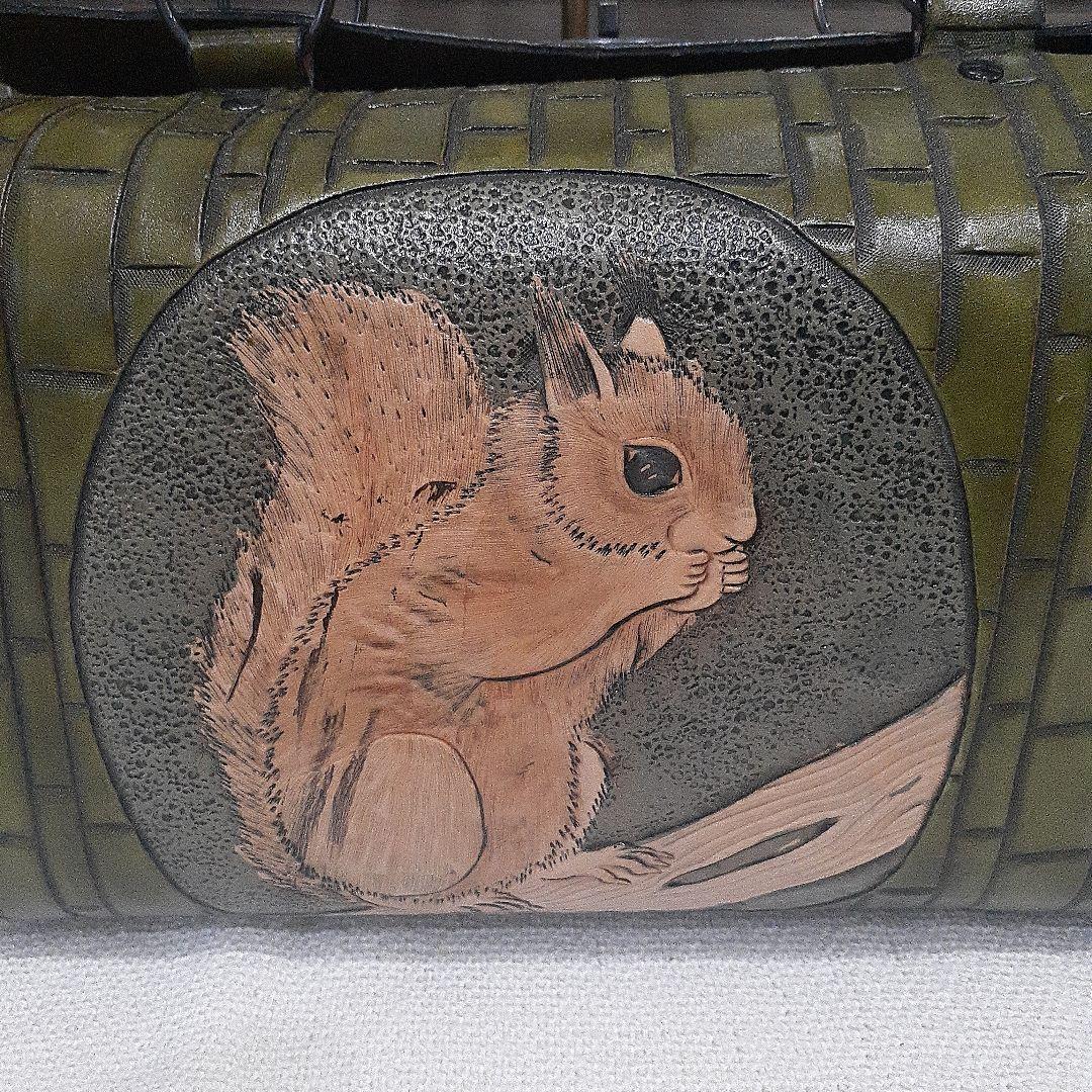 本革　ハンドメイド　ハンドバッグ