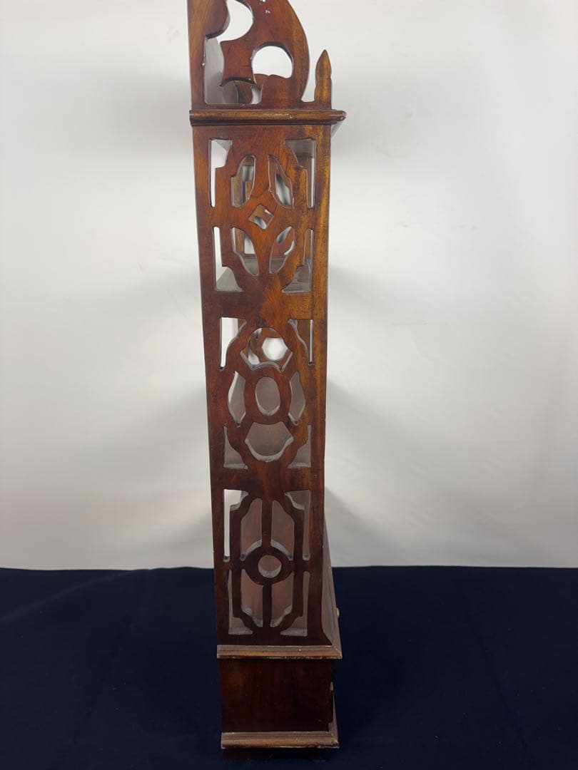 英国アンティークマホガニー材作り 飾り棚 引き出し付き 本棚 ディスプレイ棚