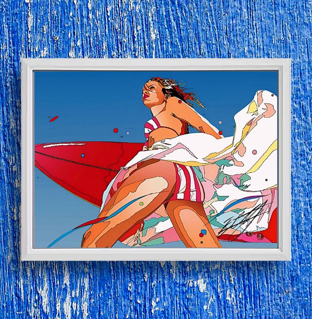 鈴木英人 / サーフィン アート【A4サイズ写真ポスターフレーム付き2点