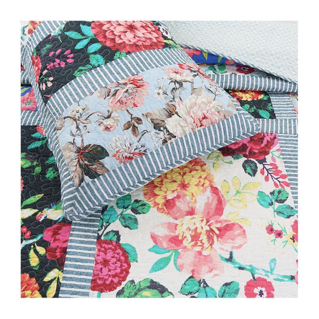 キルトベッドカバー3点セット綿マルチカバー キルティング 313