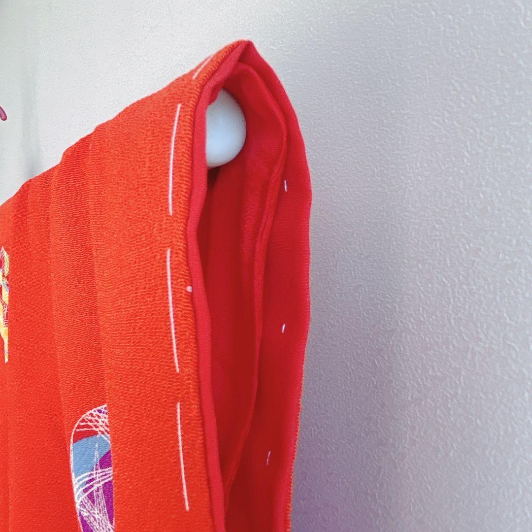 フルセット　七五三　7歳女の子　絹　朱色　毬　52395