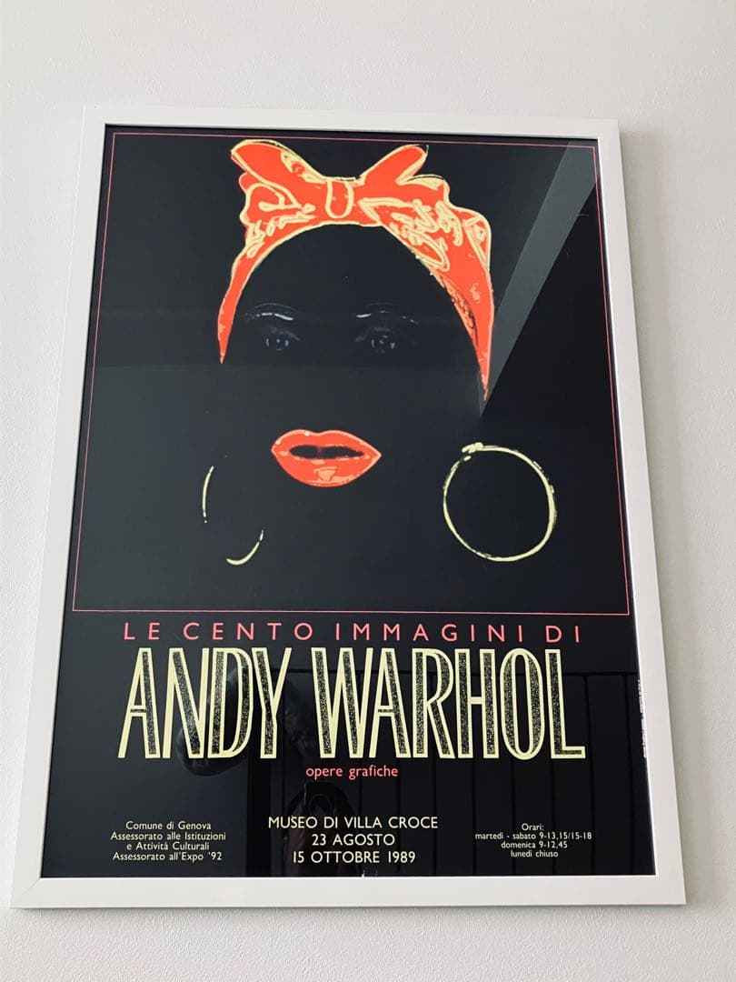 額装済］アンディウォーホル マミーブラック マミーイベントポスター