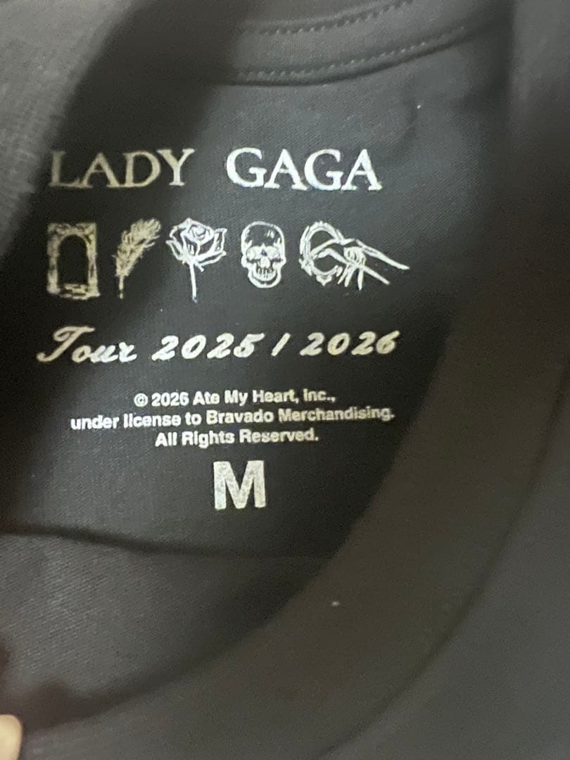 レディ・ガガ ENGLISH DATE BACK SS TEE 8番 Mサイズ - メルカリ
