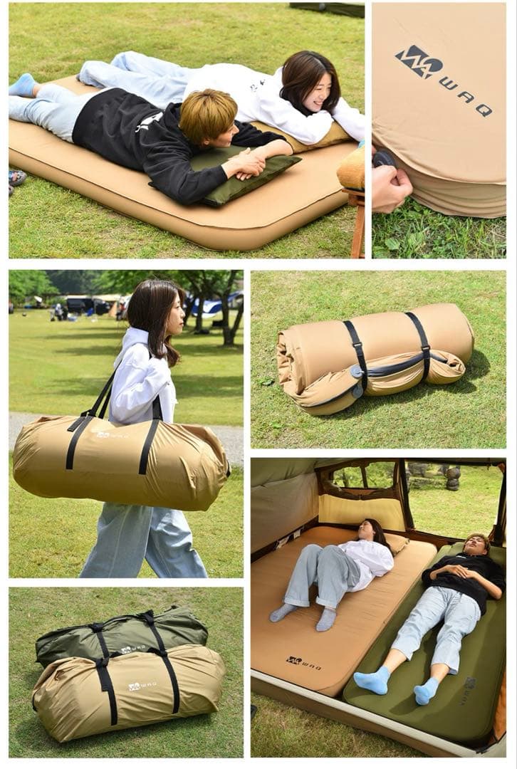 キャンプマット 10cm ダブルサイズ WAQ CAMP MAT