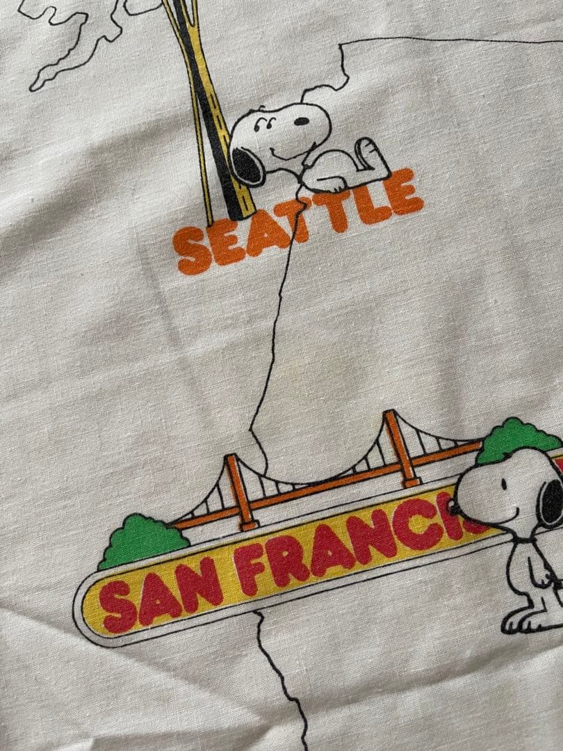 ☆ ビンテージシーツ　スヌーピー　フラットシーツ