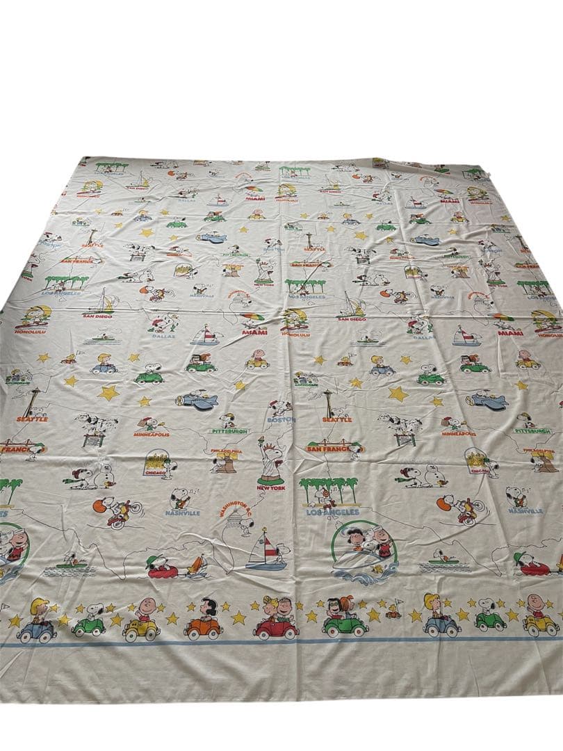 ☆ ビンテージシーツ　スヌーピー　フラットシーツ