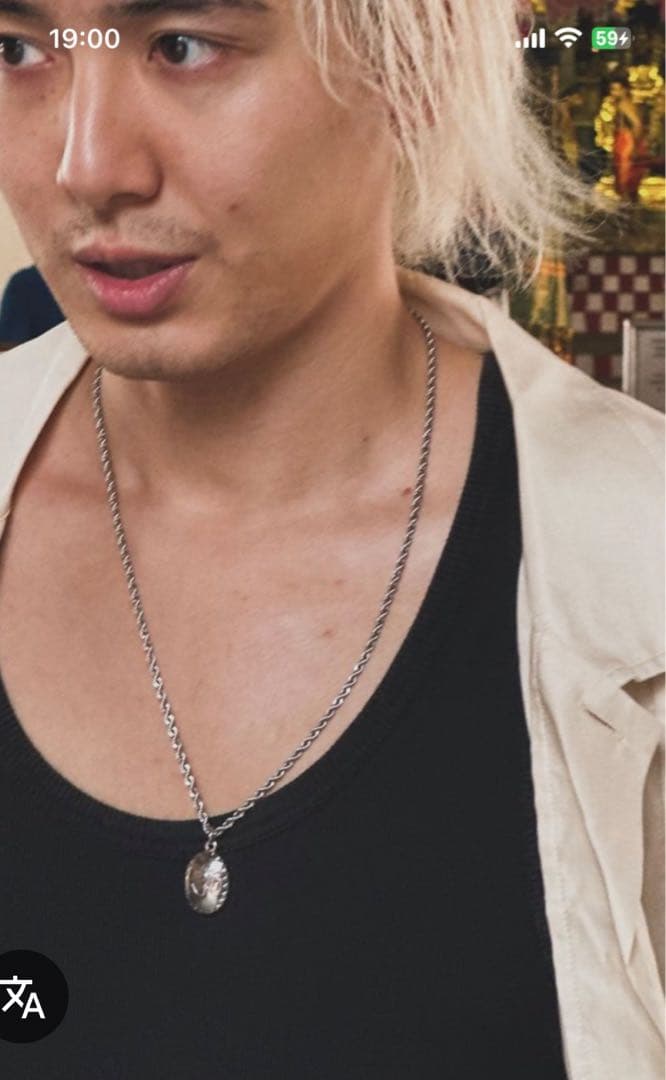 藤井風 ネックレス オーム シヴァ神 ロープチェーン付き - メルカリ