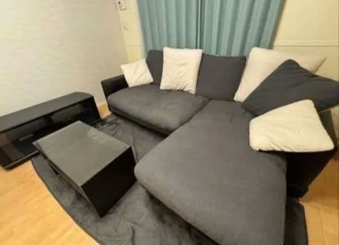 ​【定価13万/送料無料】ニトリ キングダム 3人掛けソファ クッション6個付