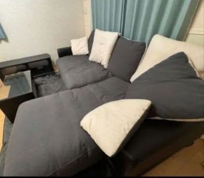 ​【定価13万/送料無料】ニトリ キングダム 3人掛けソファ クッション6個付