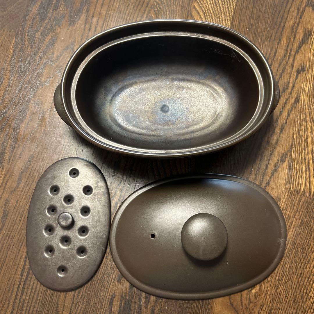 【美品】マイクロ波対策 電子レンジ専用　小判型 磁性鍋