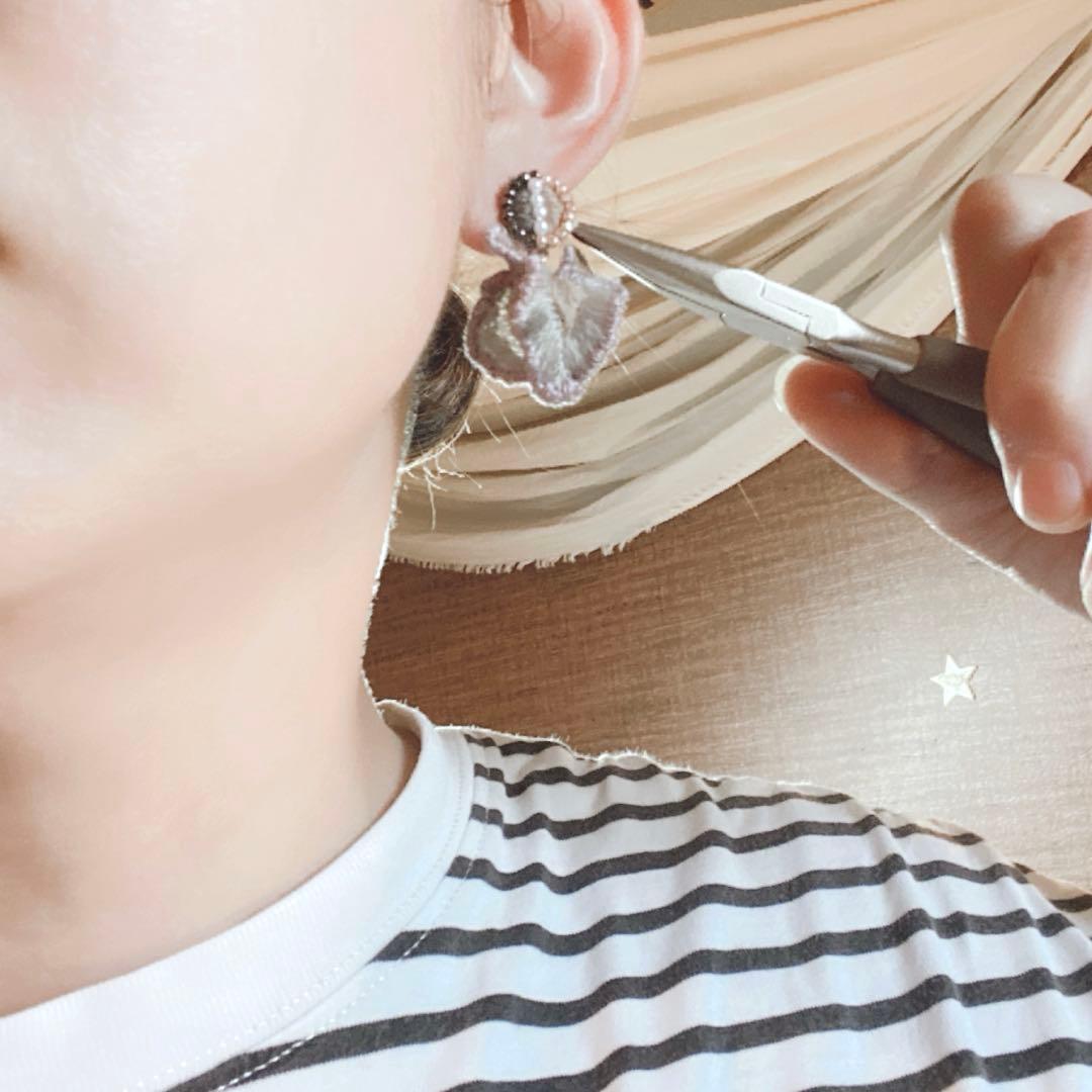 129.*petal flame*ミナペルホネン⚮̈ ピアス/イヤリング*