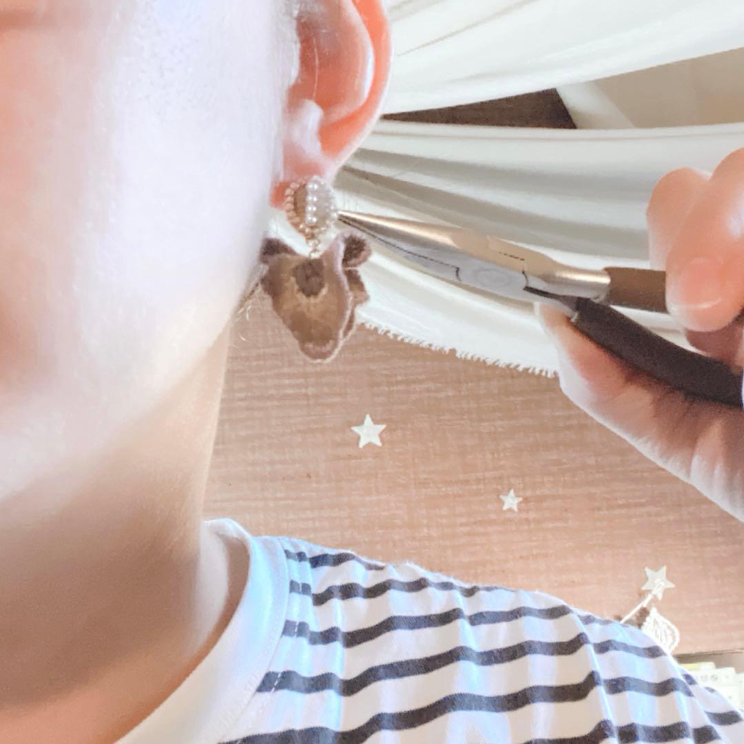 129.*petal flame*ミナペルホネン⚮̈ ピアス/イヤリング*