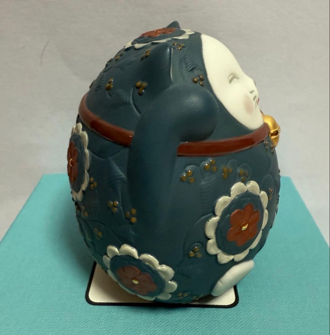 美品☆リヤドロ 招き猫 金運 幸運 開運 良縁 商売繁盛 縁起物 LLADRO