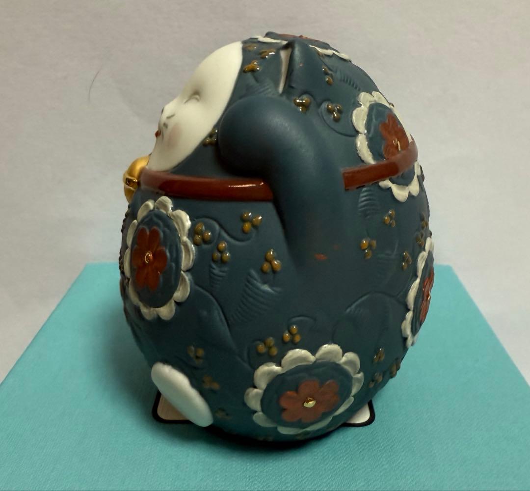 美品☆リヤドロ 招き猫 金運 幸運 開運 良縁 商売繁盛 縁起物 LLADRO