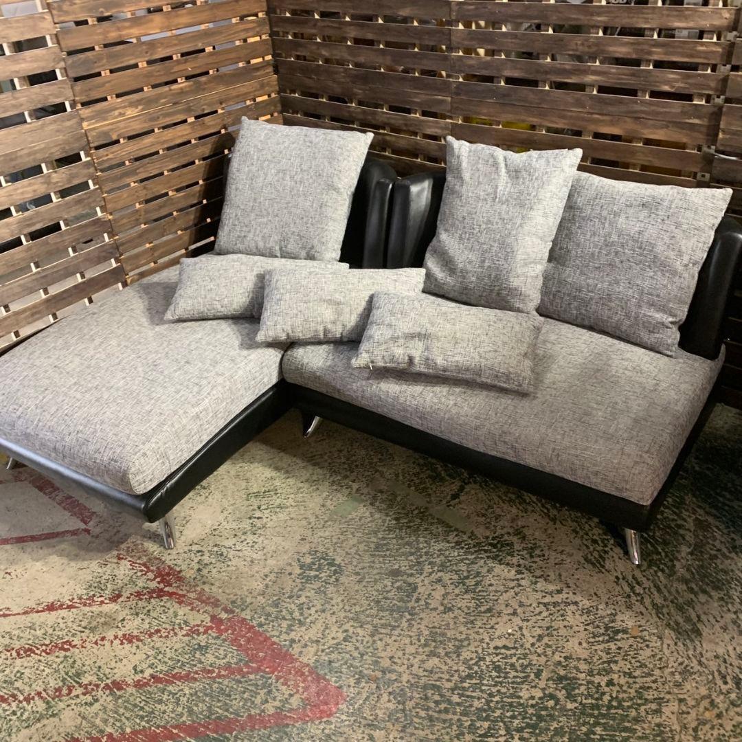 H146\" 現状品 ARMONIA Bella curva カウチソファ 黒