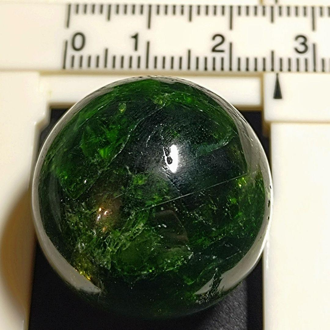 ★クロムダイオプサイト 25.5ミリ珠 丸玉B(SA)
