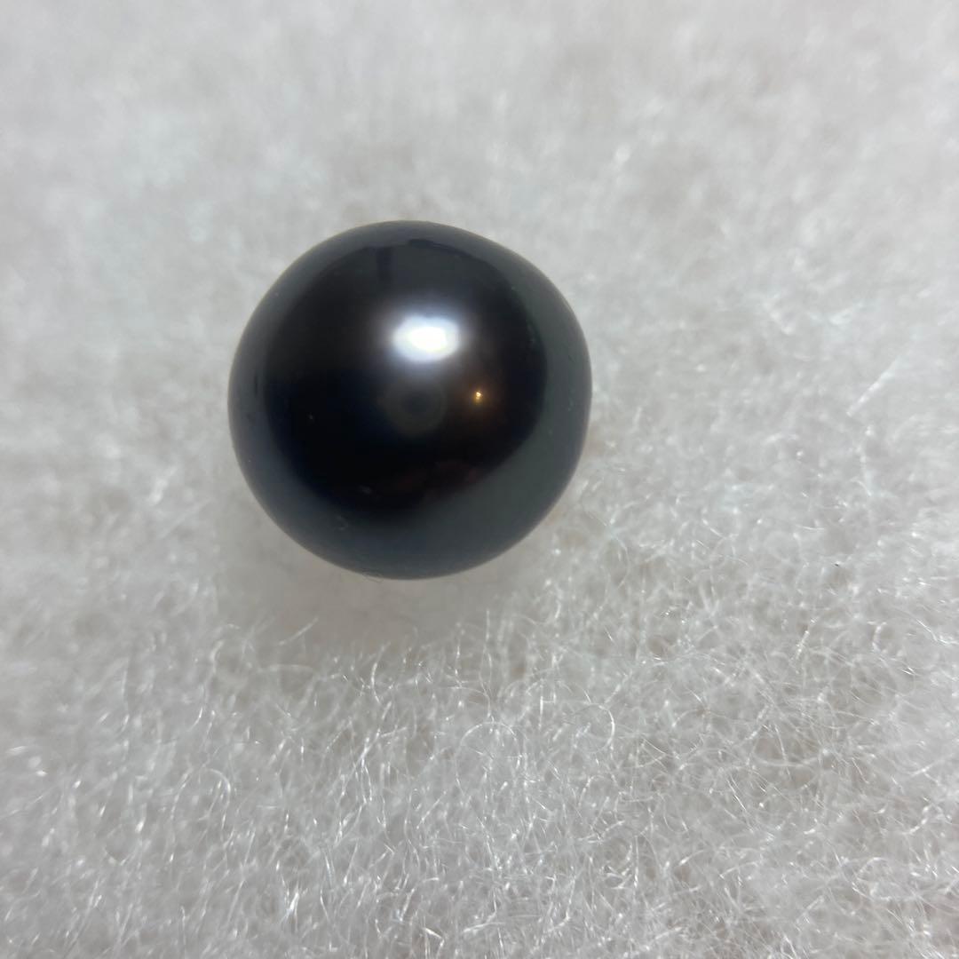 Pt900 ロングバケットカット •ブラックダイヤ 黒蝶真珠 ペンダント