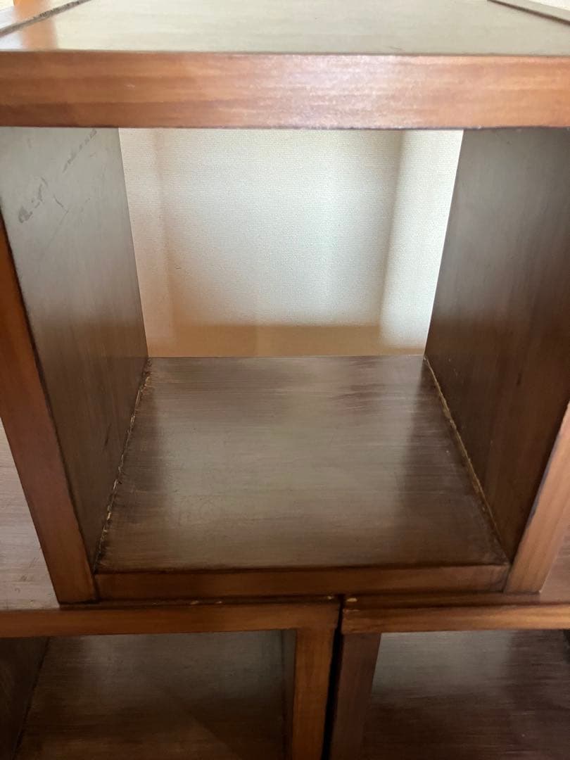 レトロ ヴィンテージ ウッドキューブボックス 3個セットUSA 古着