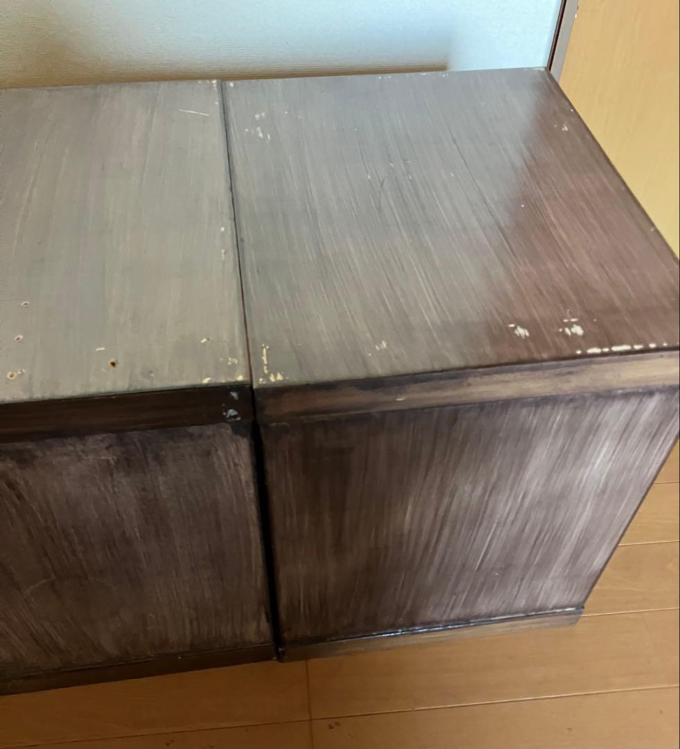 レトロ ヴィンテージ ウッドキューブボックス 3個セットUSA 古着