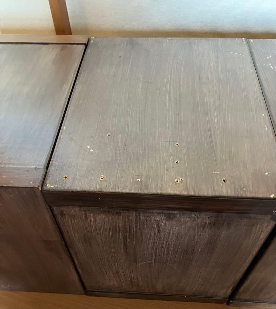 レトロ ヴィンテージ ウッドキューブボックス 3個セットUSA 古着