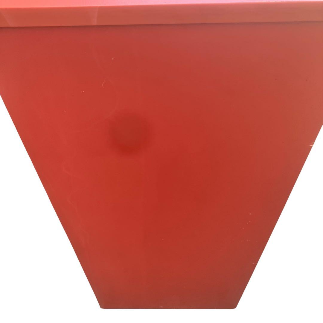 チェスト　昭和レトロ ホワイト×レッド タンス 5段 引き出し収納 整理タンス