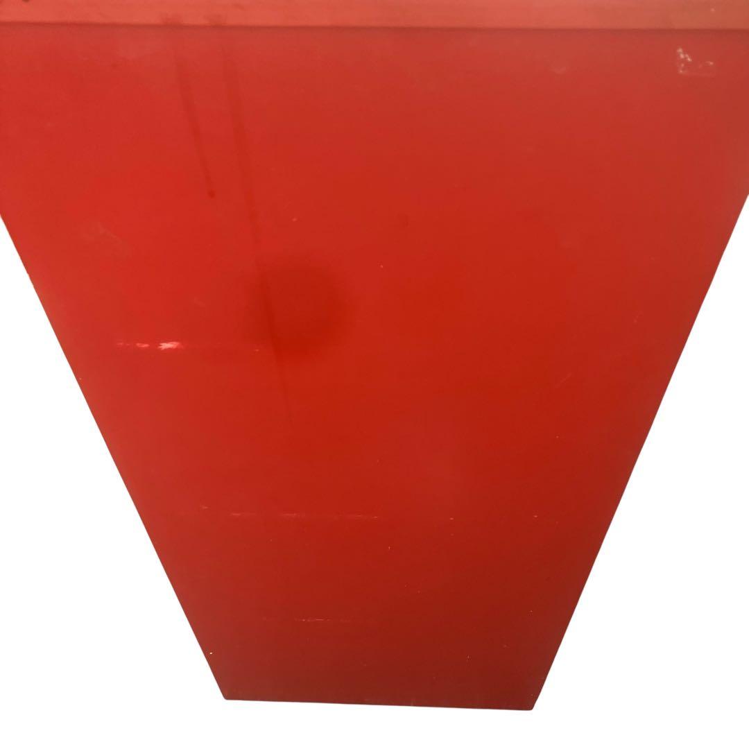 チェスト　昭和レトロ ホワイト×レッド タンス 5段 引き出し収納 整理タンス