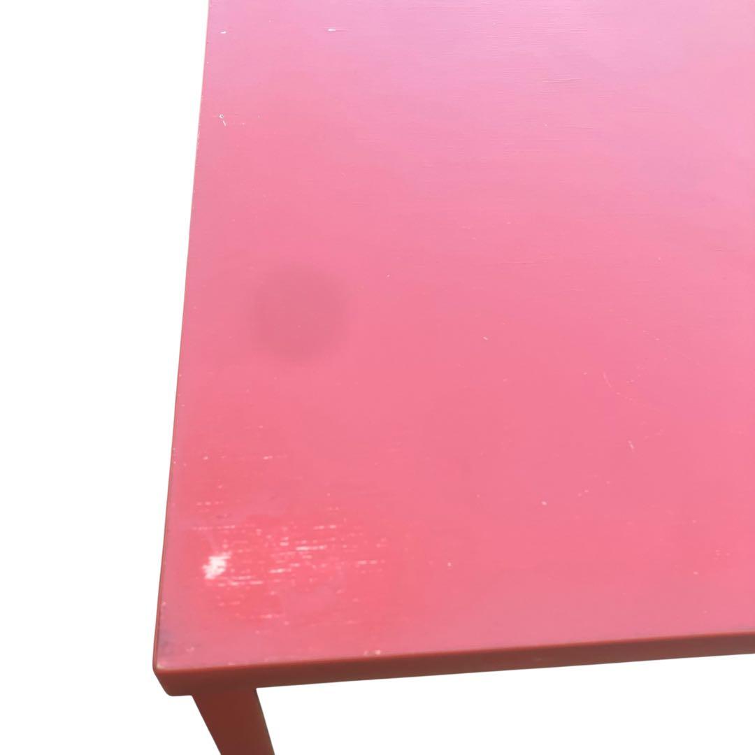 チェスト　昭和レトロ ホワイト×レッド タンス 5段 引き出し収納 整理タンス