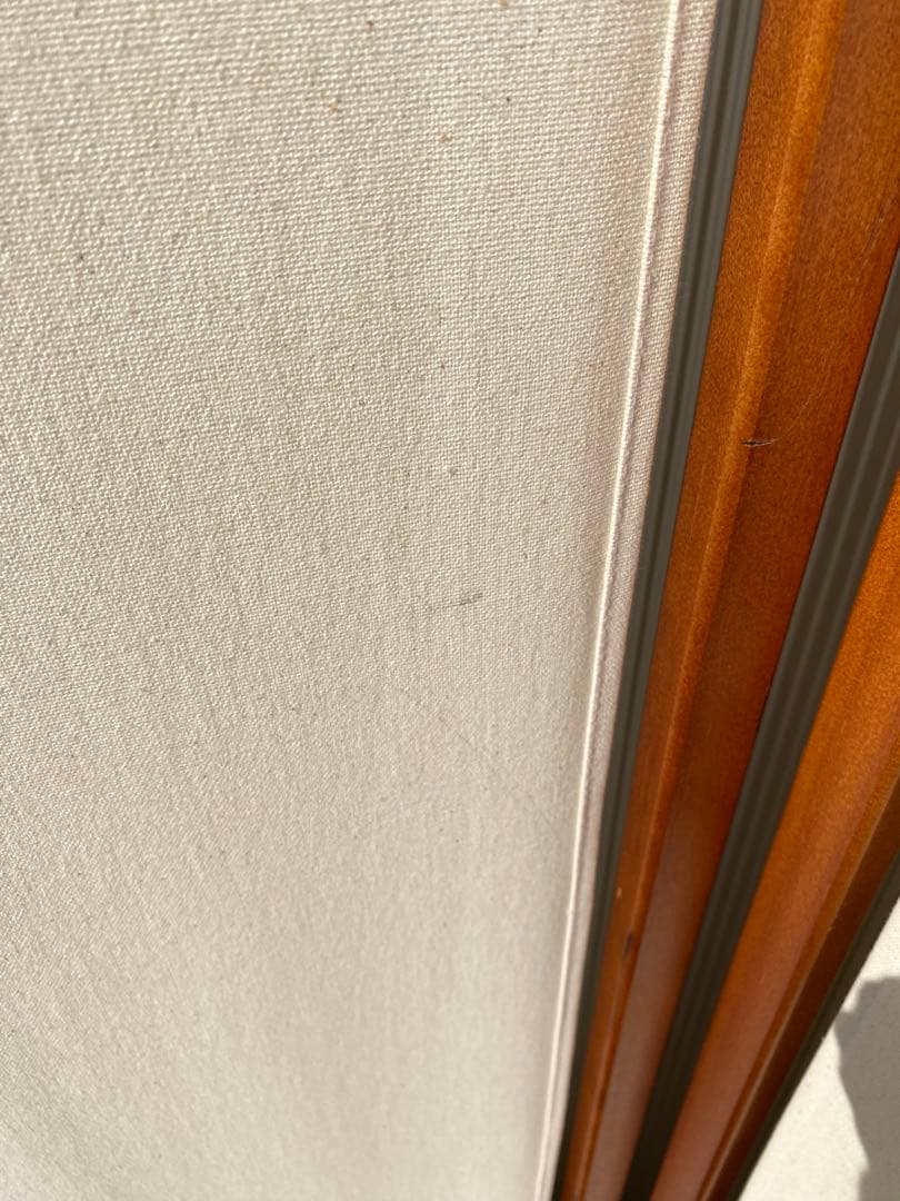 木製スクリーン帆布4連 高さ150cm パーテーション 衝立 間仕切り