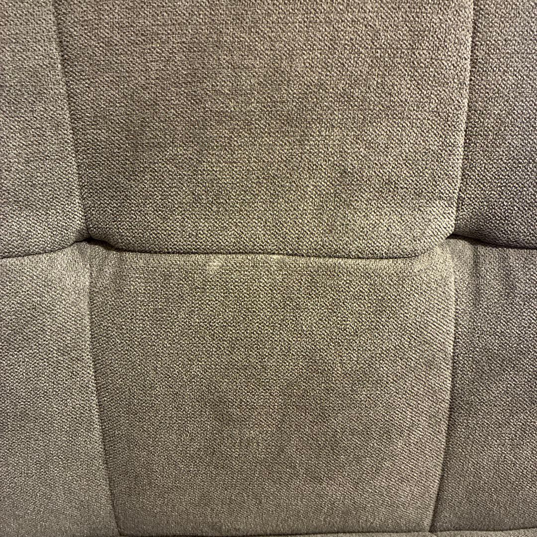 ミルドソファ2人掛け 北欧 ファブリック 2P 天然木 ロータイプ布張り グレー