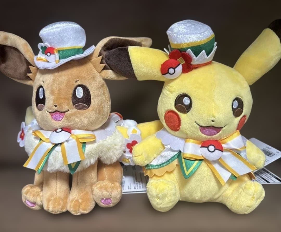 ポケパークカントー カーニバル衣装 ピカチュウ イーブイ ぬいぐるみ 2