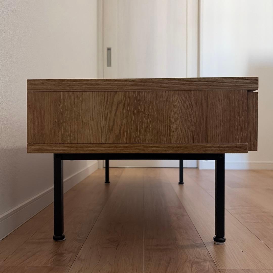 LOWYA 国産 リビングテーブル ローデスク シャビーナチュラル 幅120cm