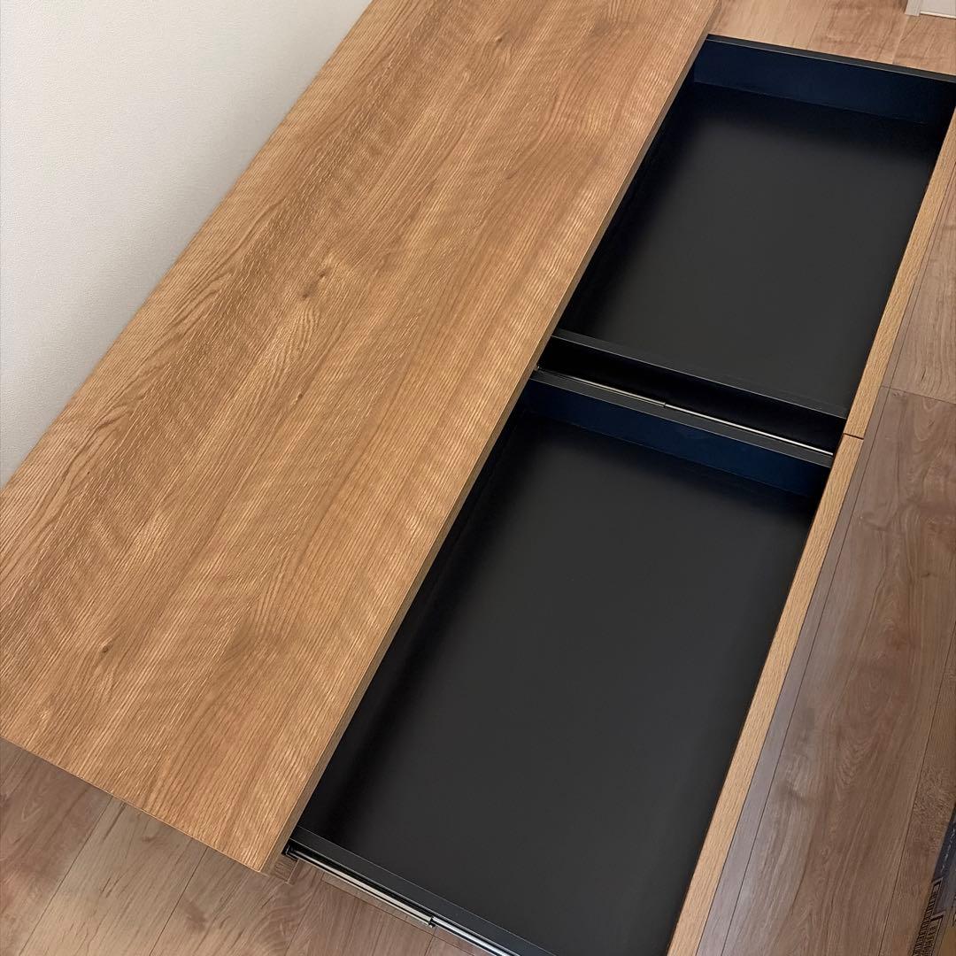 LOWYA 国産 リビングテーブル ローデスク シャビーナチュラル 幅120cm