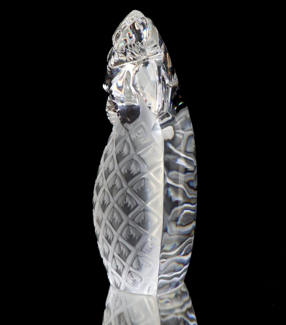 バカラ 珍品 新品箱付き 大型2kg パイナップル置物 フロスト加工 オブジェ