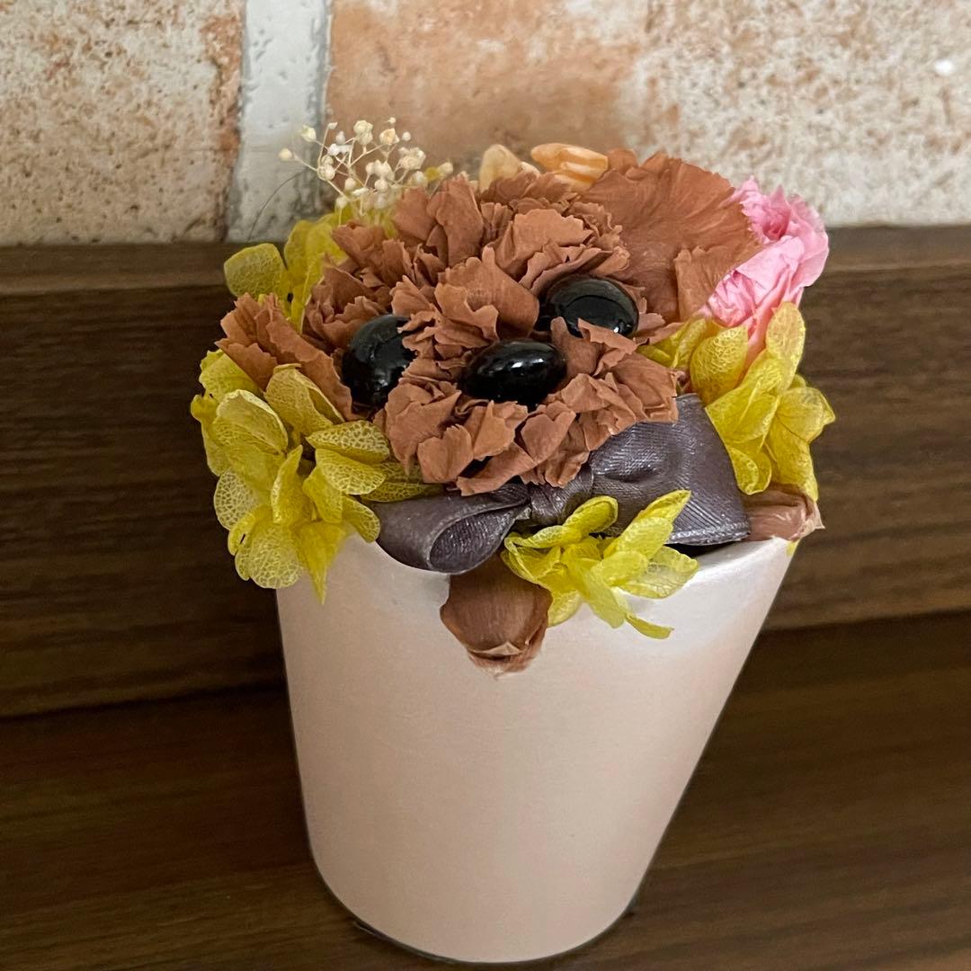 犬　トイプードル　プリザーブドフラワー