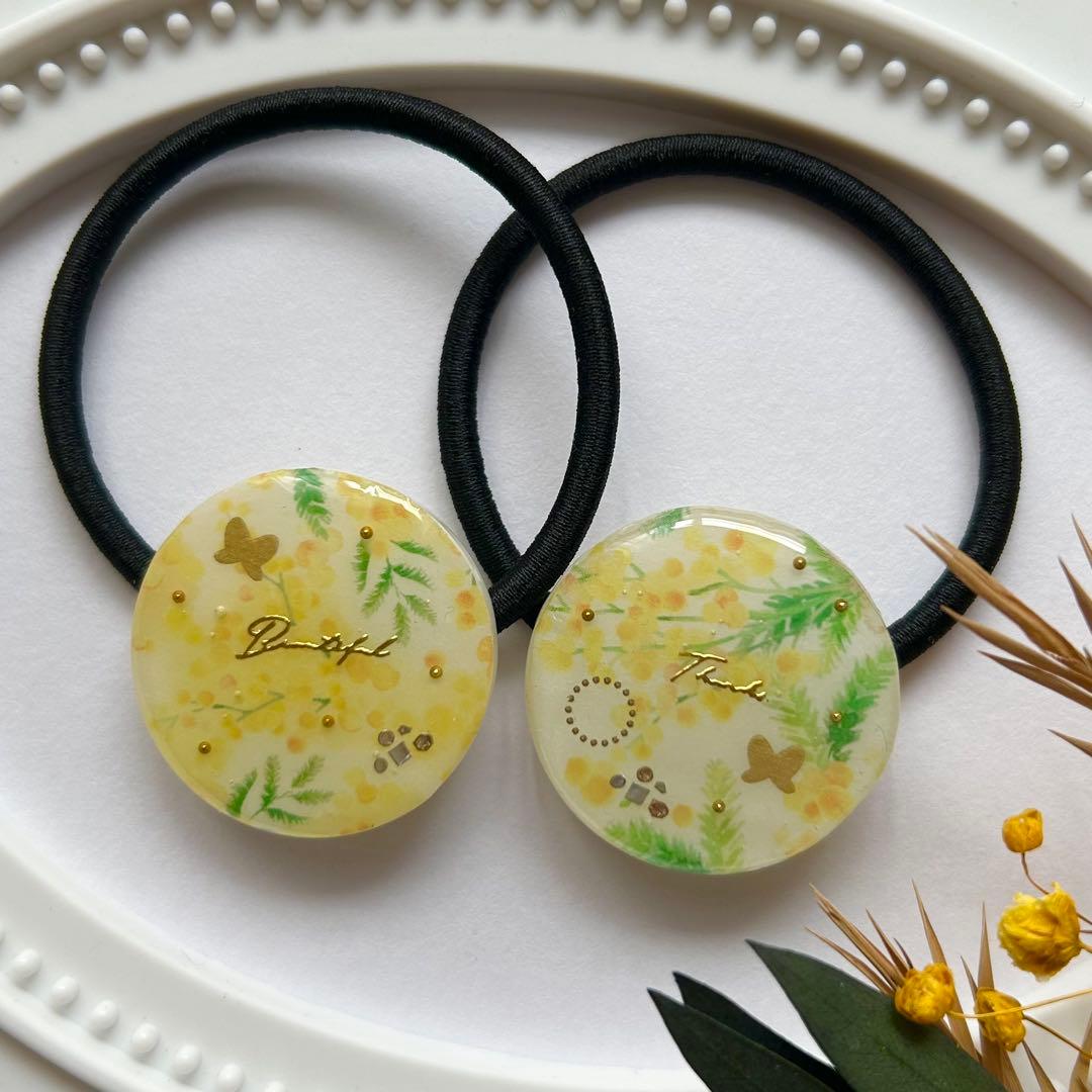 ミモザ レジンヘアゴム （丸型 No.2） - メルカリ