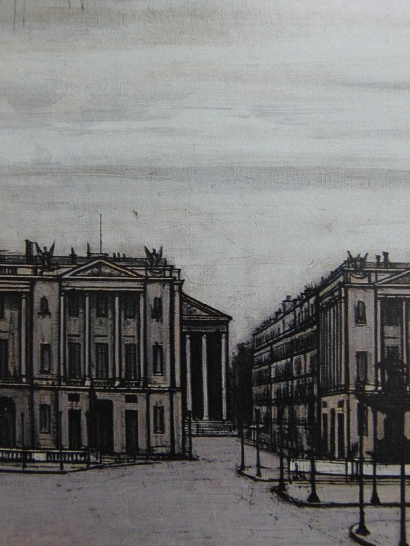 ベルナール・ビュッフェ、希少画集の額装画、オーダーマット付・日本製