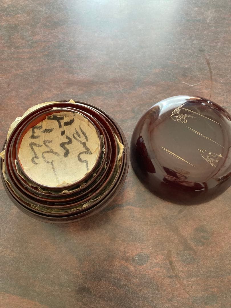 小物入れ 小鳥柄　入れ子式