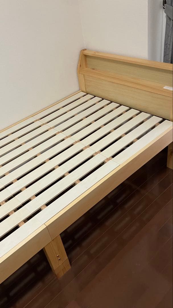 頑丈ロング木製すのこベッド（シングル）