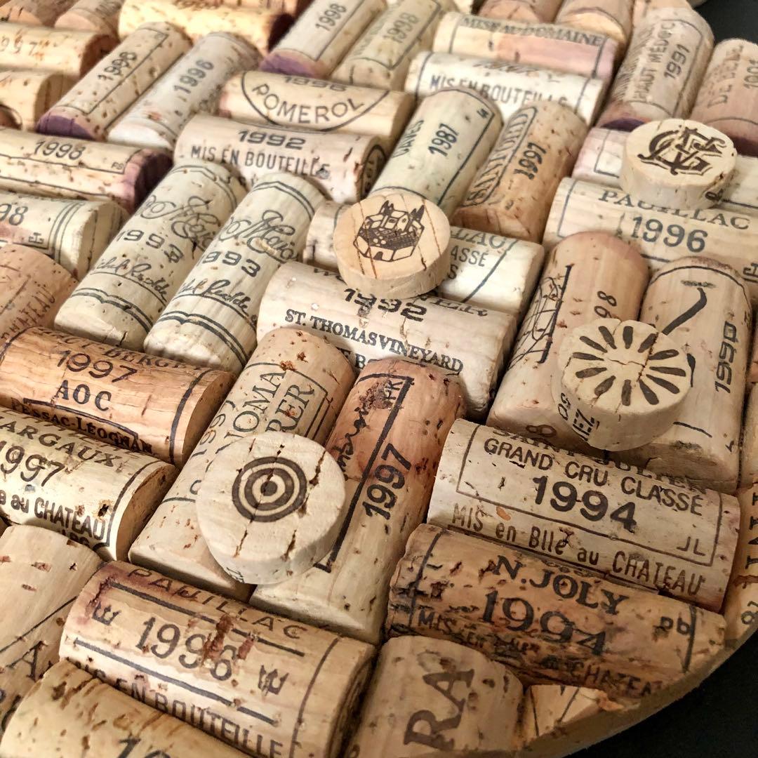 ヴィンテージワインコルク コルクアート エレキギター ハンドメイド