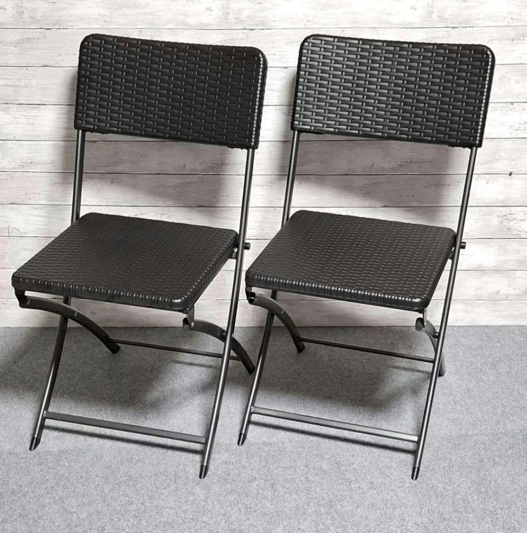 ☆折りたたみガ－デンチェア2脚セット　ベランダチェア　椅子☆