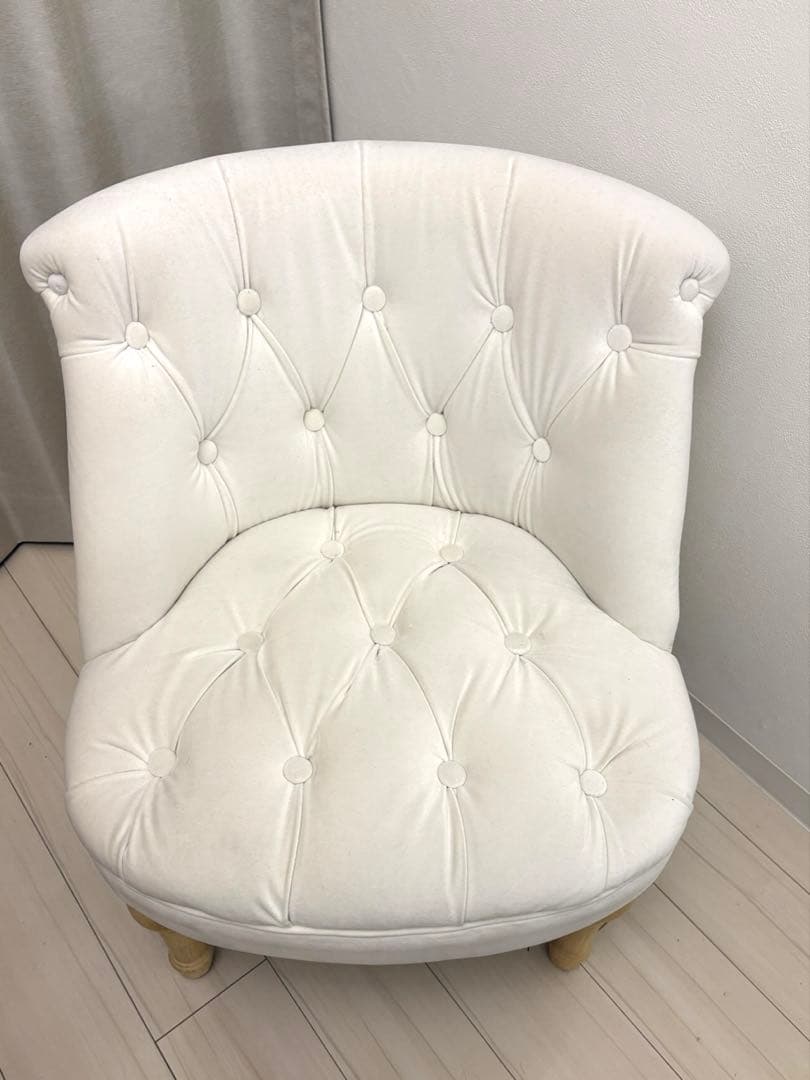 ジェニファーテイラー☆ラムズゲートチェア 1人掛☆ベロアホワイト V037