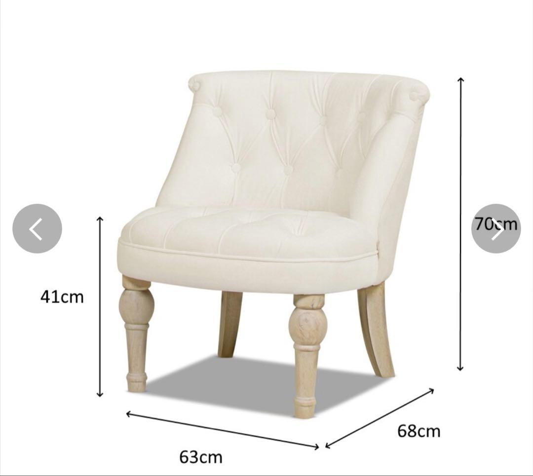 ジェニファーテイラー☆ラムズゲートチェア 1人掛☆ベロアホワイト V037