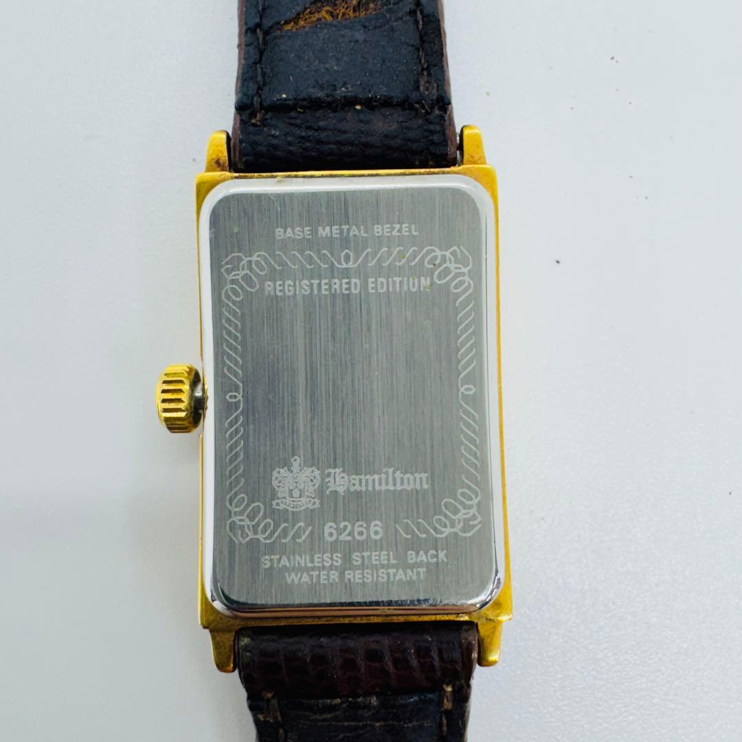 ✨Hamilton✨ハミルトン✨シルバー文字盤✨スクエア✨クォーツ✨腕時計✨